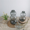 Graue Dreifachblasenglas Vase Blase Broste